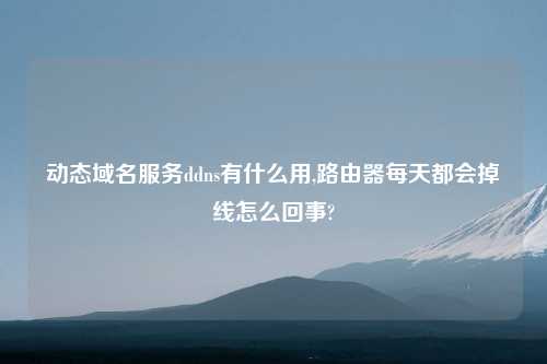 动态域名服务ddns有什么用,路由器每天都会掉线怎么回事?