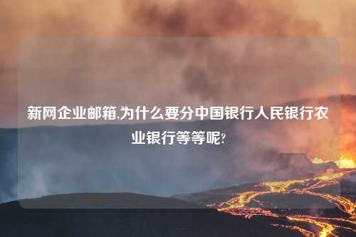 新网企业邮箱,为什么要分中国银行人民银行农业银行等等呢?