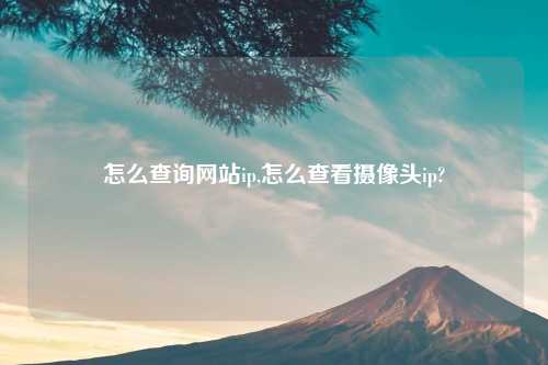 怎么查询网站ip,怎么查看摄像头ip?