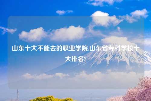 山东十大不能去的职业学院,山东省专科学校十大排名?