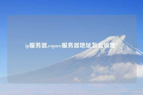ip服务器,espace服务器地址怎么设置?