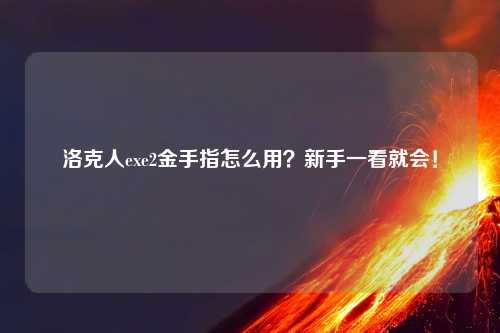 洛克人exe2金手指怎么用？新手一看就会！