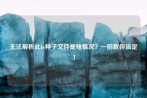 无法解析此bt种子文件是啥情况？一招教你搞定！