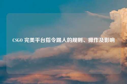 CSGO 完美平台指令踢人的规则、操作及影响