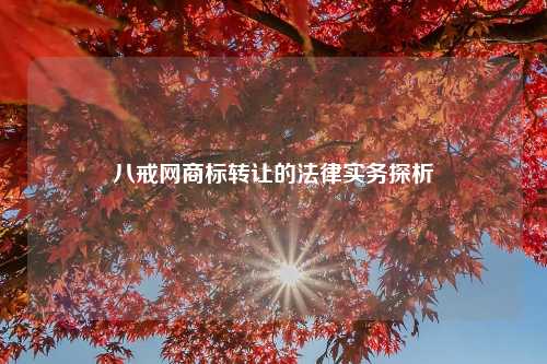 八戒网商标转让的法律实务探析